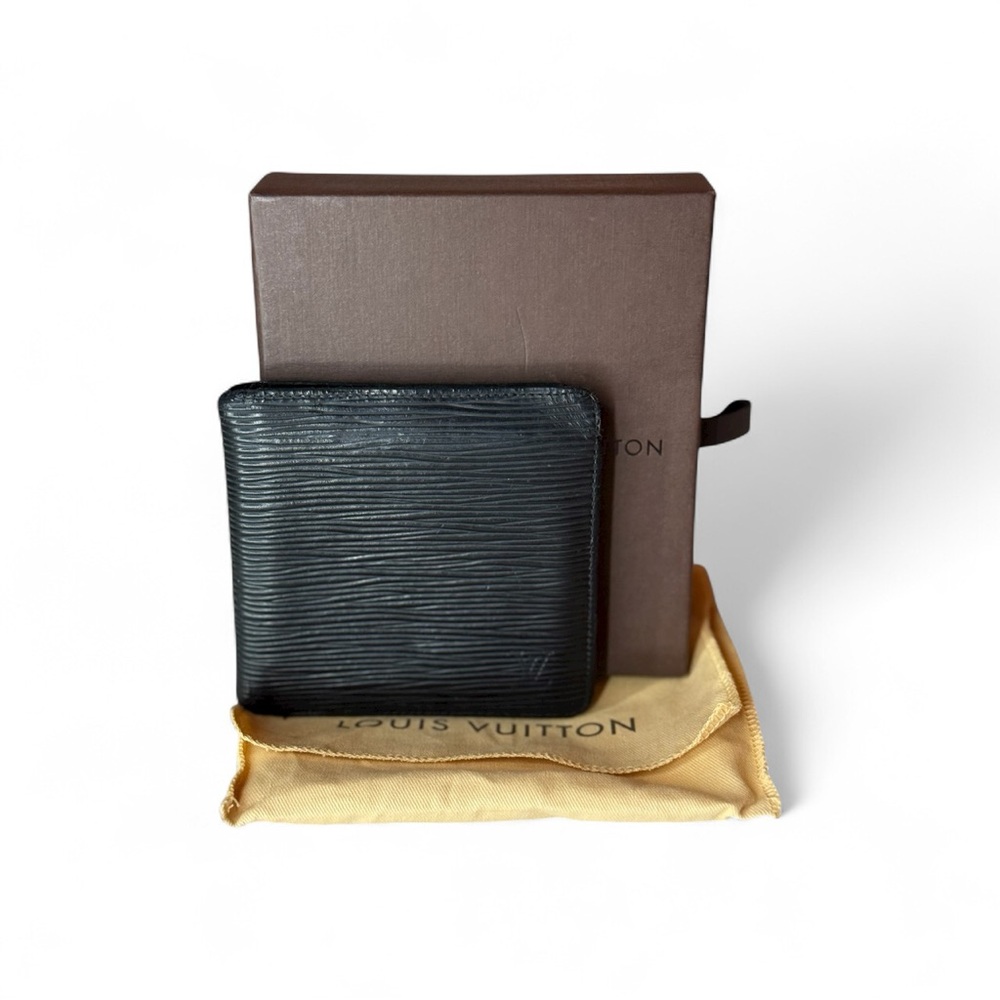 Louis Vuitton Black Epi Leather Marco Bifold Wallet